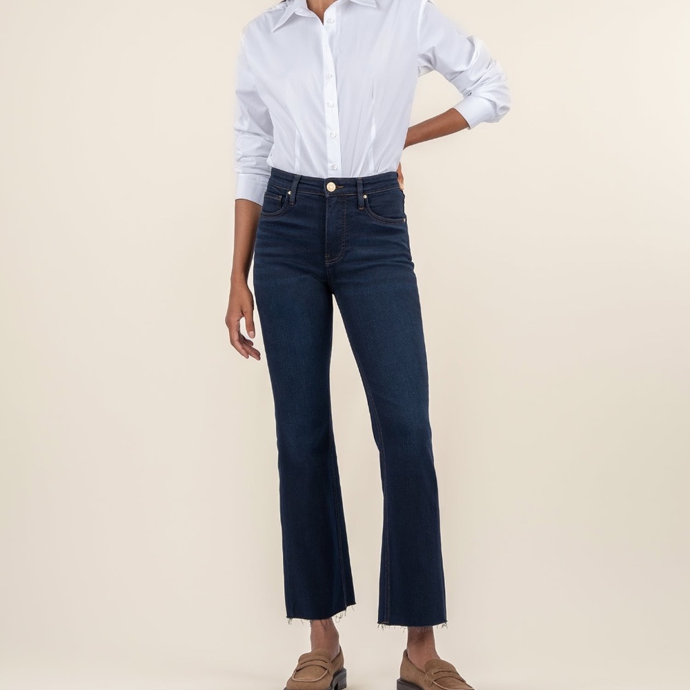 Kut from the Kloth Kelsey High Rise Ankle Flare, Long Size 6 / Investing W/Euro